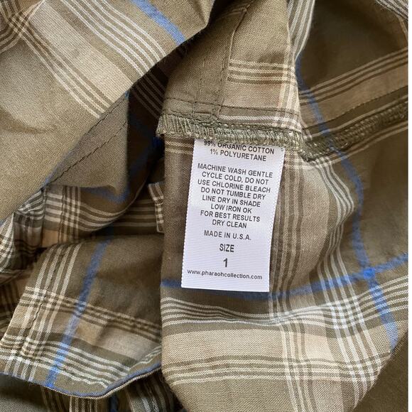 Pharaoh Collection Japanese Plaid Button Dress Size 2/Medium - Picture 8 of 8